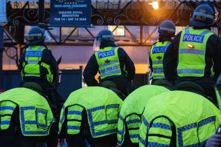 PSU Officers ahead of a football match 2022