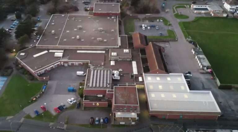 meridian centre peacehaven drone shot