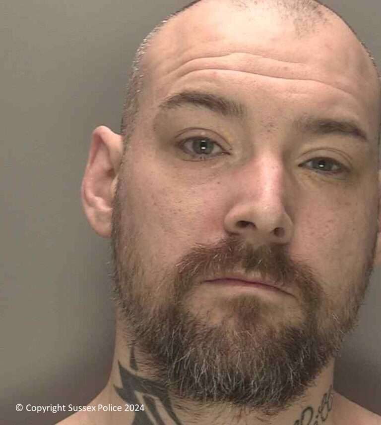 Keiron Everitt carried out the grievous assault in Rushmans Road with a pint glass. Horsham