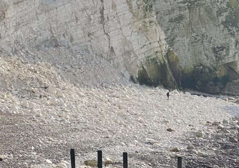 Seaford Head Cliff Dangers Ignored by Fossil Hunters