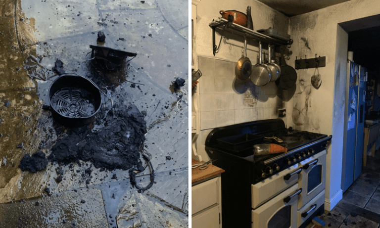Richmond Road when the occupants discovered a fire in the kitchen.