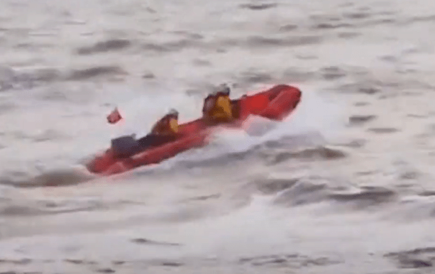 Hastings Lifeboat Volunteers Rush to Aid of Struggling Windsurfer