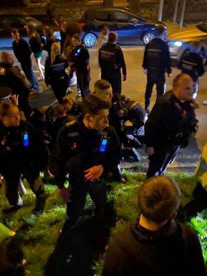 Police Employ Megaphones to Manage Crowd at Social Media-Sparked Party in Worthing