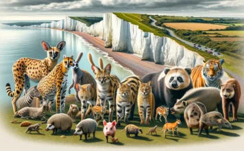 illustration for the news story about the surprising diversity of exotic wildlife found in Sussex, England.