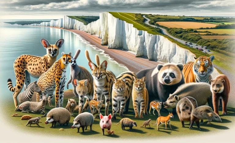 illustration for the news story about the surprising diversity of exotic wildlife found in Sussex, England.