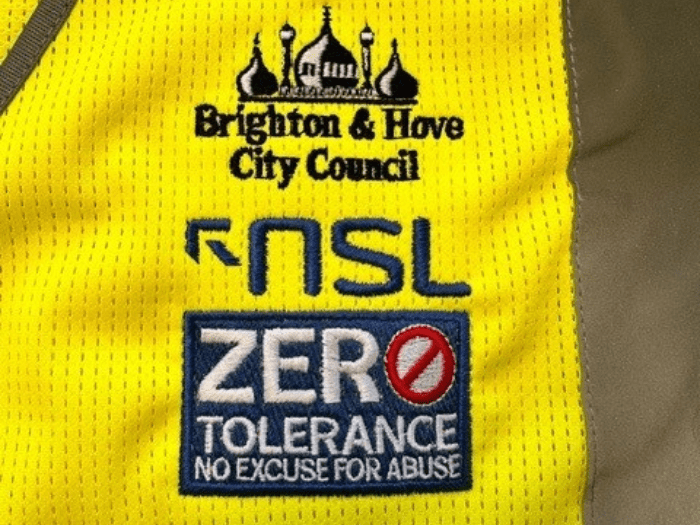 Brighton's Civil Enforcement Officers Equipped with ‘No Excuse for Abuse’ Uniform Patches