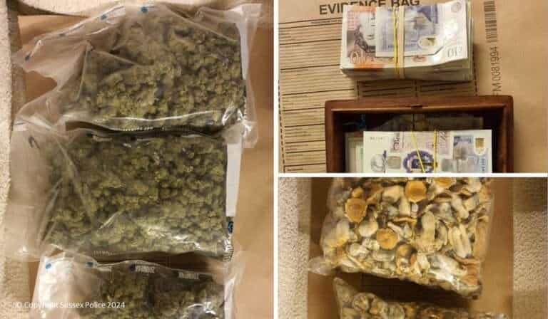 Two suspects bailed as SEU officers seize large quantities of cannabis and suspected class A drugs in Brighton.