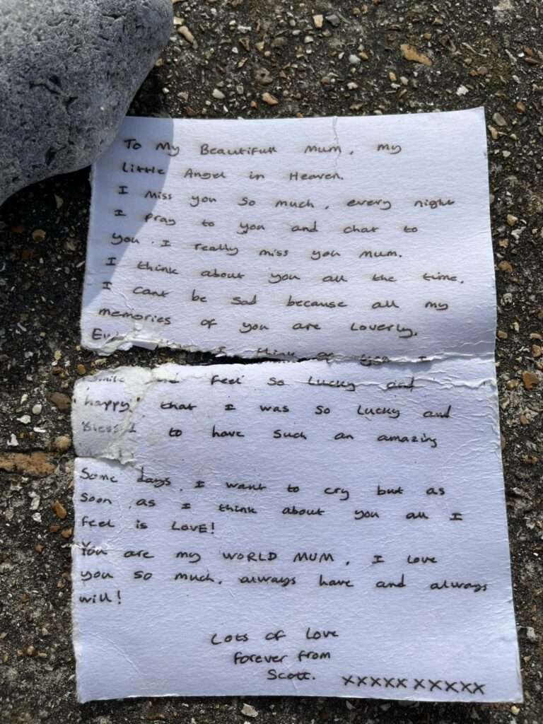 Heartwarming Message to Deceased Mother Found in Peacehaven Beach Bottle