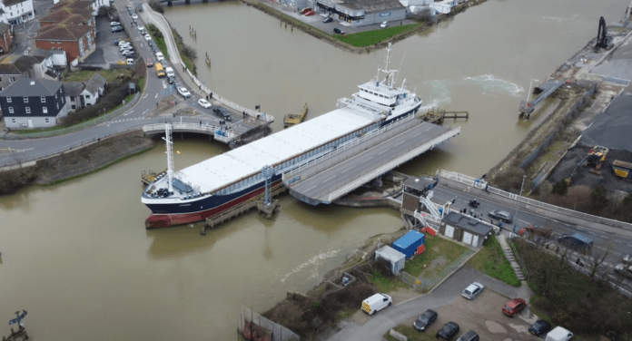 Spectacular Drone Captures Newhaven Swing Bridge in Action