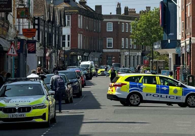 Road Closure and Police Operation Underway in Worthing