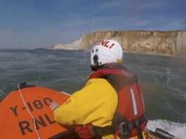 ewhaven RNLI Rescues Two People Cut Off by Tide Near Seaford Beach
