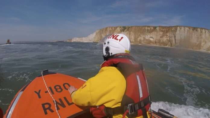 ewhaven RNLI Rescues Two People Cut Off by Tide Near Seaford Beach