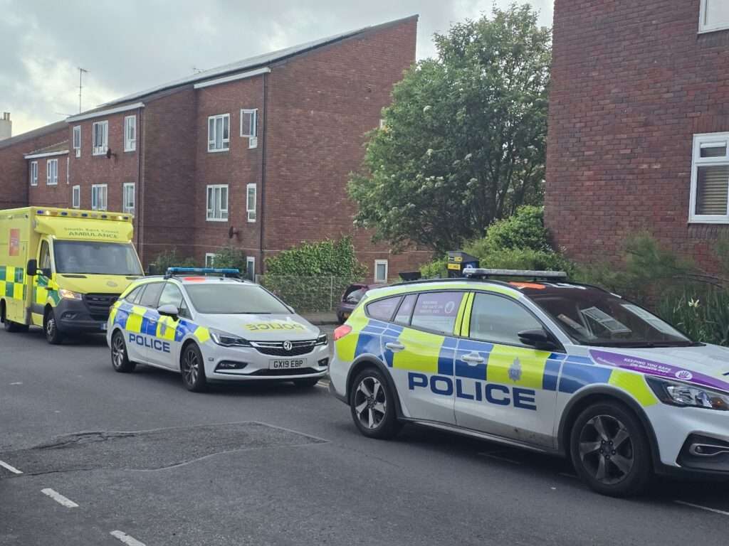 Large police presence and air ambulance seen at Wiltshire House