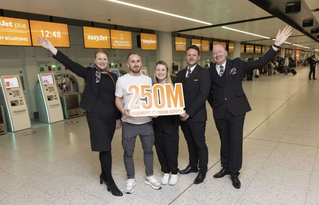 easyJet's 250 Million Passengers from Gatwick