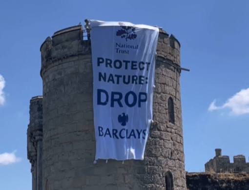 Fossil Free London Targets National Trust at Bodiam Castle