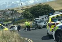 Flyover Collision Causes Traffic Standstill in Newhaven