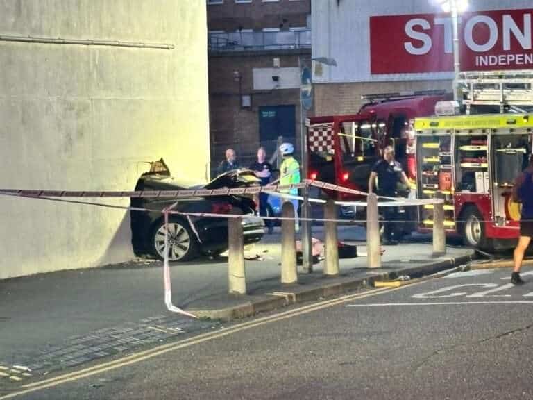 Car Crashes into House Near Beacon Shopping Centre, Eastbourne