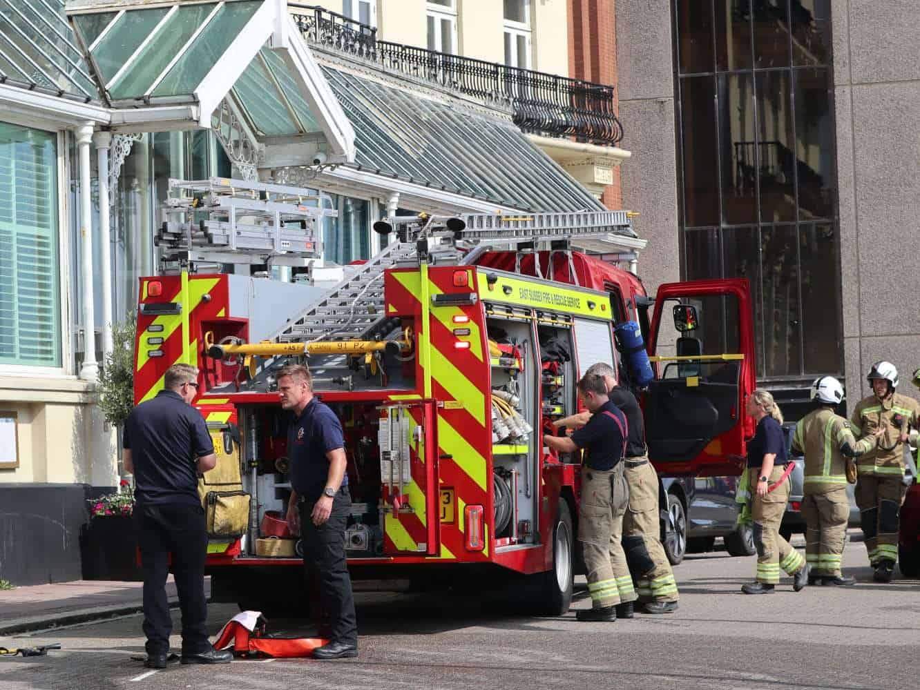 The Grand Hotel on King’s Road was evacuated after smoke was detected on the sixth floor.