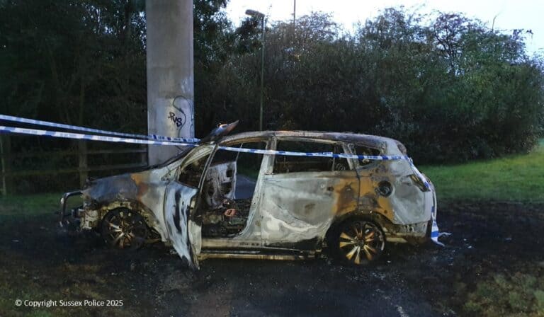 Two Men Sentenced for Stealing and Burning Car Near Gatwick Airport