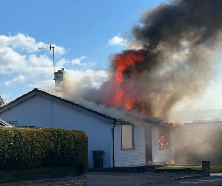 Fire Crews Battle Residential Blaze in Durrington, Worthing