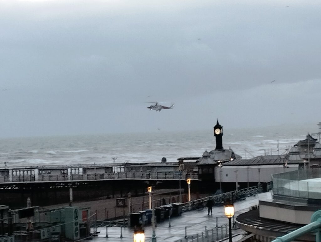responding to reports of a possible person in the water in the Brighton Palace Pier
