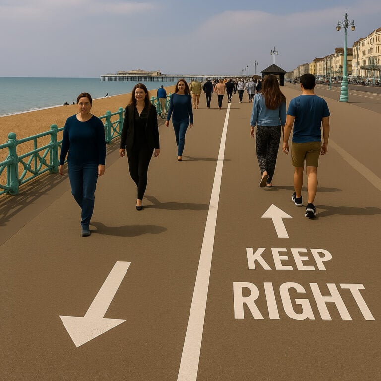 1. Brighton to Trial Left and Right Walking Lanes on Promenade