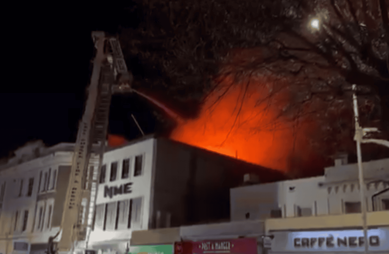 Major Fire Breaks Out Above NME Nightclub in Eastbourne Town Centre