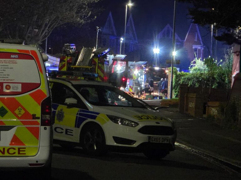 Emergency services were called to a serious flat fire in Upperton Road, Eastbourne, during the early hours of Sunday morning (April 14).