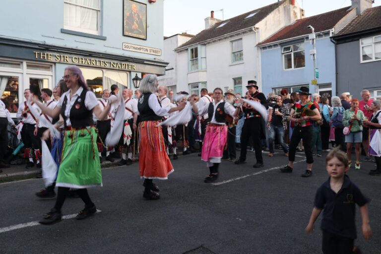 On 30th April, Brighton Morris Men and Cuckoo’s Nest Women’s Morris celebrated May Day on Southover Street with traditional dancing, music, and community spirit.