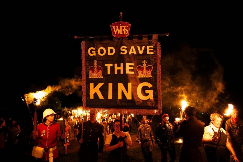 Lewes Bonfire Societies Unite for Historic VE Day Torchlit Procession