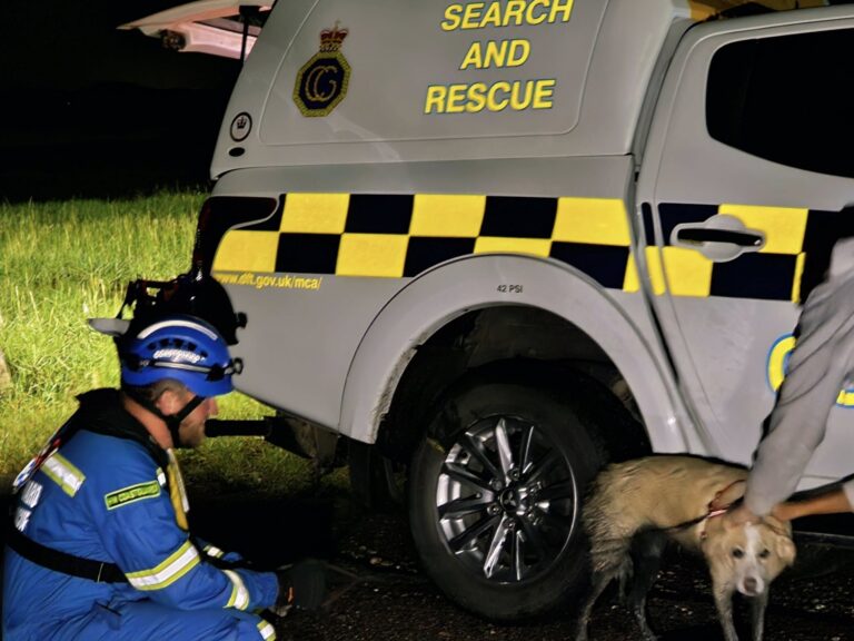 Nervous Dog Rescued from Bosham Mud by Coastguard Teams