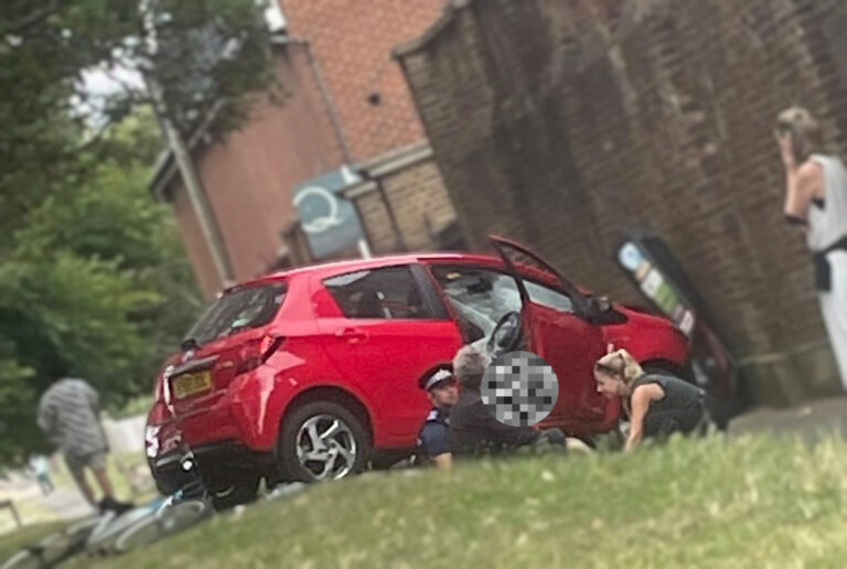 Emergency Services Respond After Car Crashes Into Wall in Whitehawk