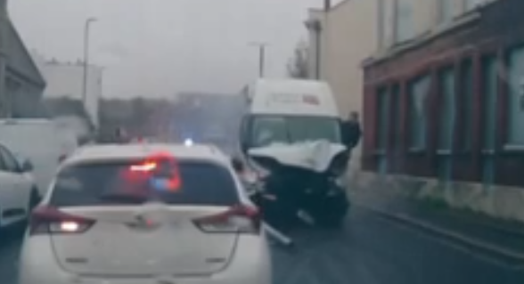Stolen van crashes during police pursuit in Ore, East Sussex