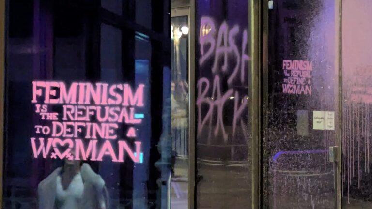 Brighton Centre vandalised as feminist conference begins