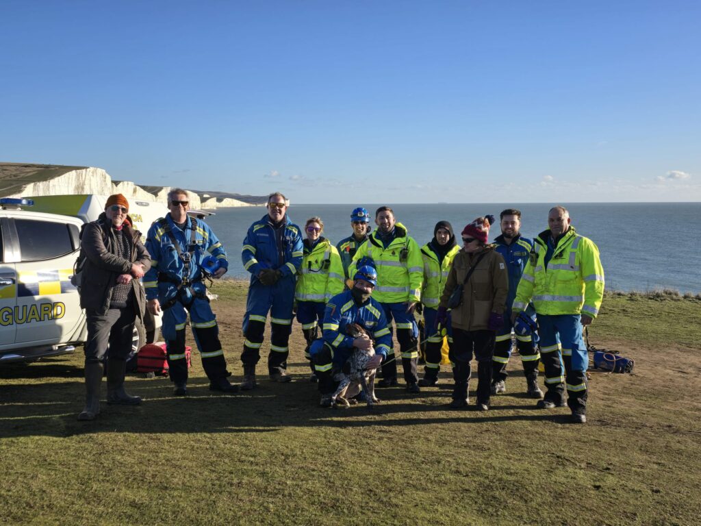 Dog rescued after falling from cliffs near Cuckmere in Seaford 5 Dog rescued after falling from cliffs near Cuckmere in Seaford